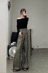 SWAYING/KNIT Water Soluble Wool Lapel SW22AW1T18 Black PS50